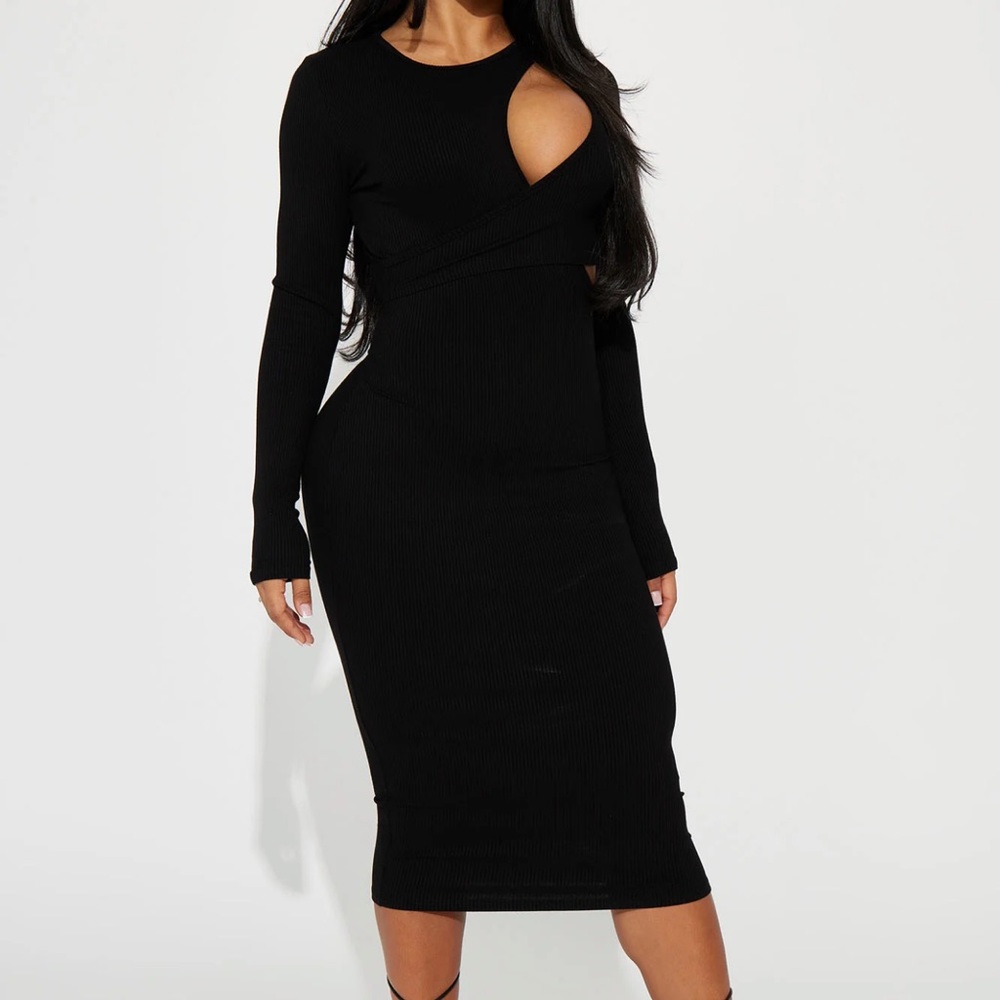 Sold Out NWT Love Better Ribbed MIDI Dress Sz M